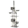 vidaXL Arbre &agrave; chat avec griffoirs en sisal 230-260 cm Gris