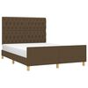 vidaXL Cadre de lit sans matelas marron fonc&eacute; 140x190 cm tissu