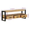 vidaXL Meuble TV 120x30x45 cm Bois massif de manguier