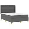 vidaXL Lit &agrave; ressorts avec matelas Gris fonc&eacute; 140 x 190 cm tissu