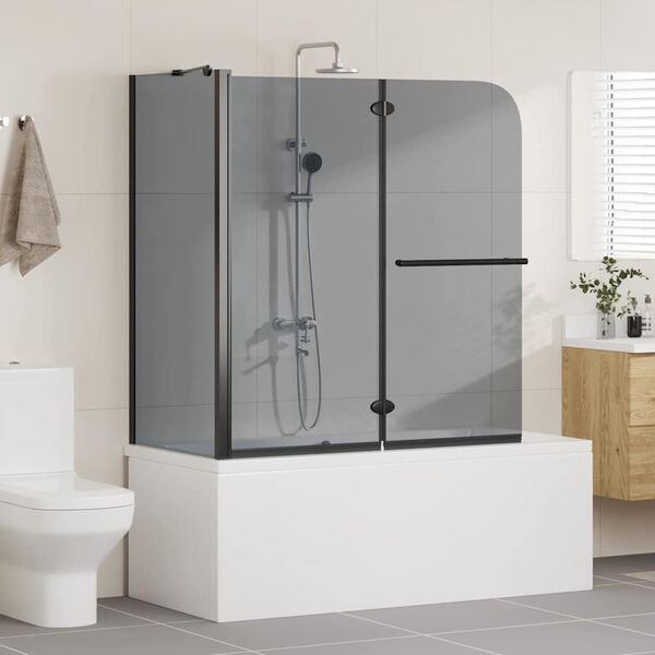 vidaXL Enceinte de Douche Pliable en Deux Transparent Fonc&eacute;