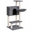 vidaXL Arbre &agrave; chat avec griffoirs en sisal Gris fonc&eacute; 108,5 cm