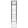 vidaXL Paniers &agrave; gabions arqu&eacute;s 50 pcs 200x50x140/160 cm Fer galvanis&eacute;