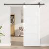 vidaXL Porte coulissante ORKDAL Blanc et Noir 83 x 202 cm Pin massif