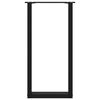 vidaXL Pieds de table console en U, 2 pi&egrave;ces, noir, 38 x (72-73) cm, acier