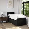 vidaXL Sommier à lattes de lit avec matelas noir 90x190 cm simple tissu