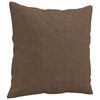 vidaXL Ensemble de canap&eacute;s 3 pcs avec coussins marron tissu