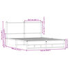 vidaXL Cadre de lit en m&eacute;tal sans matelas ch&ecirc;ne sonoma 137x190 cm