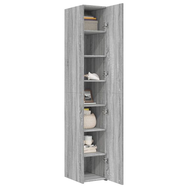 vidaXL Buffet haut sonoma gris 30x42,5x185 cm bois d'ing&eacute;nierie