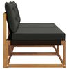 vidaXL 2 Pi&egrave;ce Sofa de milieu ext&eacute;rieur Bois d'Acacia Massif Naturel