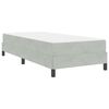 vidaXL Lit &agrave; ressorts avec matelas Gris clair 80 x 220 cm tissu