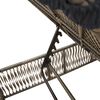 vidaXL Chaises longues lot de 2 avec table gris r&eacute;sine tress&eacute;e