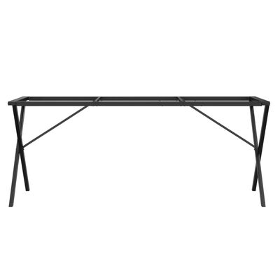 vidaXL Pieds de table à manger cadre en X 180x80x73 cm fonte