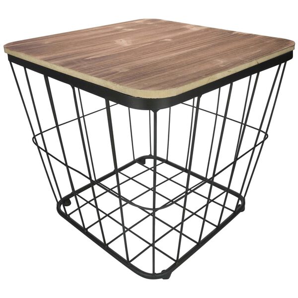 Gusta Table d'appoint M&eacute;tal 38,5 x 38,5 x 37 cm Noir 04310970
