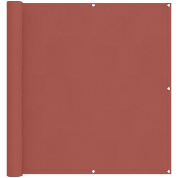 vidaXL &Eacute;cran de balcon Terre cuite 110 x 700 cm Tissu Oxford