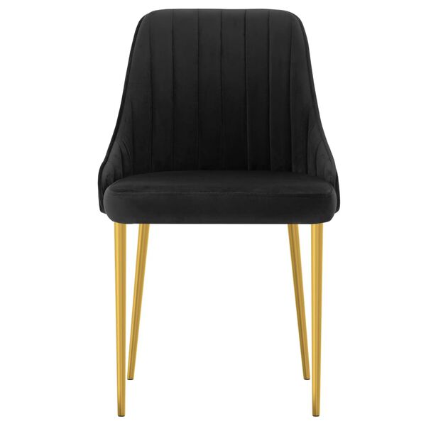 vidaXL Chaises &agrave; manger lot de 2 noir velours