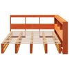 vidaXL Lit biblioth&egrave;que sans matelas cire marron 140x200 cm pin massif