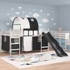 vidaXL Lit mezzanine pour enfants Blanc et Noir 99,5 x 200 cm M&eacute;tал
