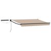 vidaXL Auvent r&eacute;tractable &eacute;lectrique Beige et Anthracite 3 x 2,5 m