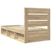 vidaXL Cadre de lit Ch&ecirc;ne Sonoma 75 x 190 cm Bois de pin massif