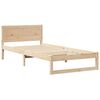 vidaXL Cadre de lit avec t&ecirc;te de lit Naturel 80 x 200 cm Pin massif