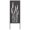 vidaXL &Eacute;cran de confidentialit&eacute; de jardin Floral Noir 50 x 140 cm