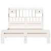 vidaXL Lit biblioth&egrave;que sans matelas blanc 160x200 cm bois pin massif