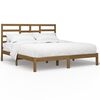 vidaXL Cadre de lit Marron miel Bois massif 180x200 cm Super King