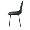 Venture Home Chaises &agrave; manger lot de 2 Polar velours points noir