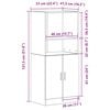 vidaXL Armoire de cuisine blanc 57x41,5x131,5 cm bois d'ing&eacute;nierie