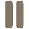 vidaXL T&ecirc;te de lit avec oreilles Taupe 203x16x78/88 cm Tissu