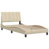 vidaXL Cadre de lit sans matelas Hanko cr&egrave;me 100x200 cm tissu