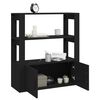 vidaXL Buffet Noir 80x30x90 cm Bois d'ingénierie
