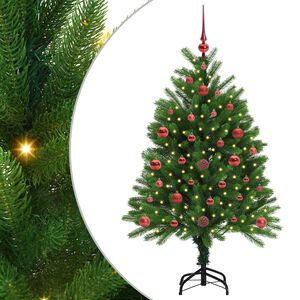 vidaXL Sapin de No&euml;l avec 150 LED avec support Vert 120 cm PE