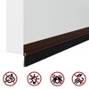 vidaXL Brosses de porte adh&eacute;sives 12 pcs Marron 100 cm