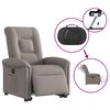 vidaXL Fauteuil inclinable &eacute;lectrique taupe tissu