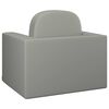 vidaXL Canap&eacute; pour enfants 2 en 1 Gris Similicuir