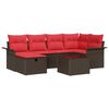vidaXL Ensemble de canap&eacute; de jardin avec coussin 7 pcs Poly rotin