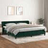vidaXL Sommier &agrave; lattes de lit et matelas Vert fonc&eacute; 200x200cm Velours