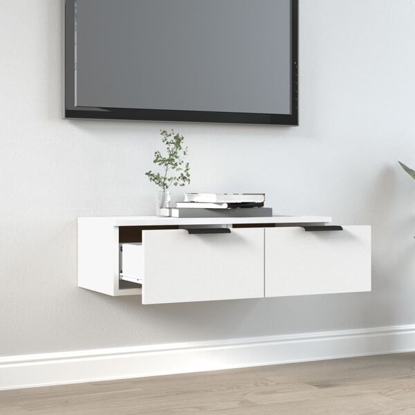 vidaXL Armoire murale blanc 68x30x20 cm bois d'ing&eacute;nierie