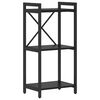 vidaXL &Eacute;tag&egrave;re Ch&ecirc;ne noir 40 x 30 x 85 cm Bois d'ing&eacute;nierie