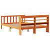 vidaXL Cadre de lit et t&ecirc;te de lit sans matelas cire marron 140x200 cm