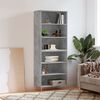 vidaXL Buffet gris b&eacute;ton 69,5x32,5x180 cm bois d'ing&eacute;nierie