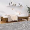 vidaXL Lit coulissant sans matelas marron miel 2x(80x200)cm