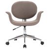 vidaXL Chaises pivotantes &agrave; manger lot de 4 taupe tissu