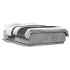 vidaXL Cadre de lit avec LED sans matelas gris b&eacute;ton 120x200 cm