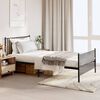 vidaXL Cadre de lit m&eacute;tal sans matelas avec pied de lit noir 107x203cm