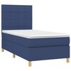 vidaXL Sommier &agrave; lattes de lit et matelas et LED Bleu 100x200 cm Tissu