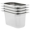 vidaXL R&eacute;cipients Gastronorm 4 pcs GN 1/4 150 mm Acier inoxydable