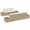 vidaXL Ensemble de canap&eacute; de jardin avec coussin 8 pcs Beige polyrotin